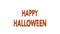 Spooky Happy Halloween Text on White Background