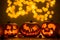 Spooky jack-o\'-lanterns