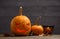 Spooky Jack pumpkin head lantern. Halloween decoration