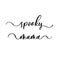 Spooky mama - vector brush calligraphy banner.