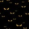 Spooky monster eyes in the dark halloween seamless vector pattern