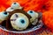 Spooky one eye cupcakes for Halloween, fun treat for children