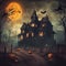 Spooky Retro Style Halloween Background