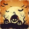 Spooky Retro Style Halloween Background