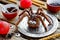 Spooky spider cakes, chocolate spider cookies for Halloween