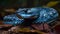 Spooky viper slithers through tropical rainforest foliage generated by AI