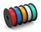 Spools with color electric power cables