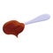 Spoon chocolate paste icon, cartoon style