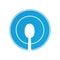 Spoon on circle plate Vector Icon.