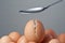 Spoon creak an egg
