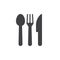 Spoon, fork, knife. Cutlery icon vector,