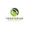 Spoon fork leaf Organic food, vegetarian restaurant logo vector icon template