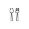 Spoon and fork line icon