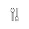 Spoon and fork line icon