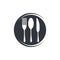 Spoon and fork logo vector icon