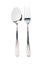 Spoon and fork stainless isolated