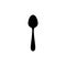 Spoon glyph icon and cutlery concept