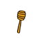 Spoon for honey doodle icon, vector illustration