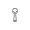 Spoon for ice cream outline icon