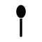 Spoon icon, full black. Vector illustration, suitable for content design
