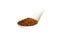 Spoon with loose Rooibos red tea, isolated