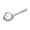 Spoon porridge vector sketch. isolated hand drawing