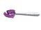 Spoon of purple potato isolate on white (clipping path)
