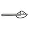 Spoon of wasabi powder icon outline vector. Herb meal