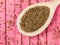 Spoonful of Dried Cumin Seeds Spice