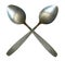 Spoons Crossed Cutlery Isolated