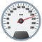 Spor automotive speedometer, dashboard. Car speed metre panel face vector