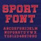 Sport alphabet vector font