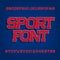 Sport alphabet vector font. Retro style typeface for labels, titles, posters or sportswear.