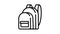 Sport backpack icon animation