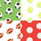 Sport ball pattern. Vector seamless background. Sporting equipment pattern.