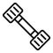 Sport barbell icon, outline style