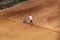 Sport base staff preparing the outdoor tennis fields