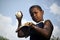 Sport, baseball and kids, portrait of child throwing ball