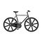 Sport bike racing on the track. Speed bike with reinforced wheels.Different Bicycle single icon in black style vector