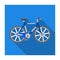 Sport bike racing on the track. Speed bike with reinforced wheels.Different Bicycle single icon in flat style vector
