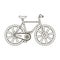 Sport bike racing on the track. Speed bike with reinforced wheels.Different Bicycle single icon in outline style vector