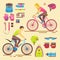 Sport bikers girl and boy people on bicycles activity fun woman and man on bicycles. Urban female biking sport and biker