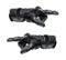 Sport black Moto gloves. Glove points right and left. Two hands