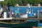 Sport boats, kayaks and canoes at the marina