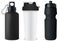 Sport bottle set. Water flask mockup. Protein can