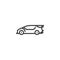 Sport car line icon