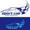 Sport car racing symbol.