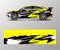 Sport car racing wrap design. vector design. abstract Racing graphic vector for sport car wrap design