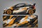 Sport car racing wrap design. vector design. - Vector