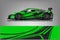 Sport car racing wrap design. vector design. - Vector